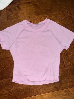 Girls' Short Sleeve Ribbed Tee - Pink Lululemon